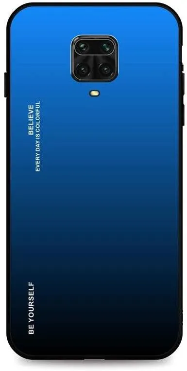 Kryt na mobil TopQ LUXURY Xiaomi Redmi Note 9 Pre pevný dúhový modrý 50019