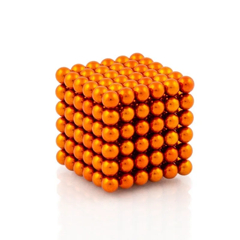 Magnetická stavebnice NeoCube oranžová, 216 kuliček o průměru 5 mm