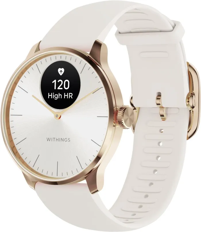 Chytré hodinky Withings Scanwatch Light 37mm - Sand, pre mužov aj ženy, OLED displej, mera