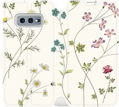 Kryt na mobil Flipové púzdro na mobil Samsung Galaxy S10e - MD03S Tenké rastlinky s kvetmi