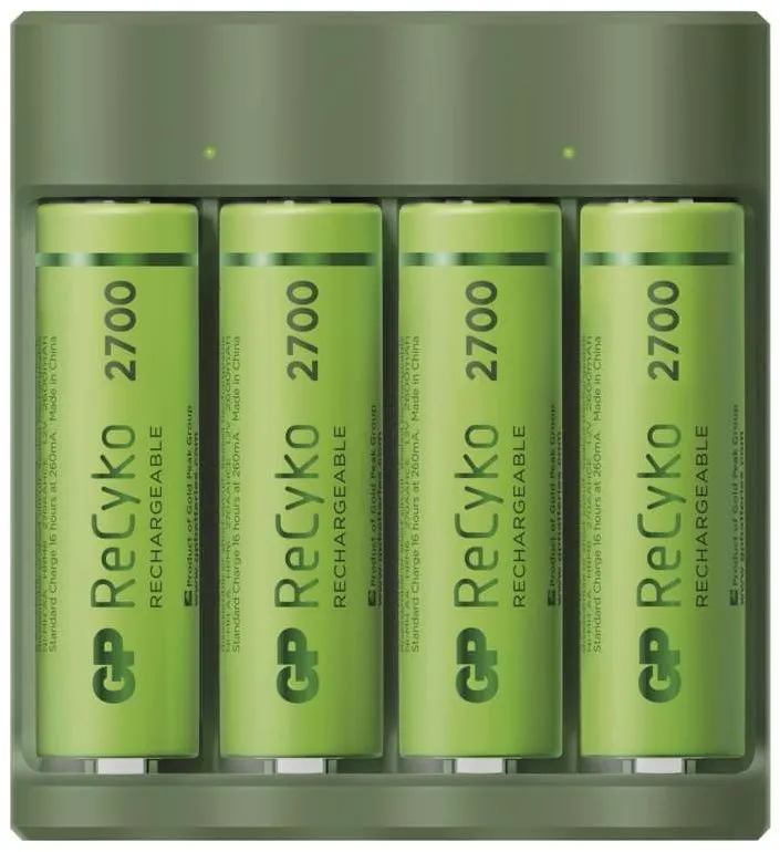 Nabíjačka batérií GP Everyday B421 + 4x AA ReCyko 2700 + USB