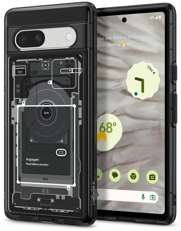 Kryt na mobil Spigen Ultra Hybrid Zero One Google Pixel 7a, pre Google Pixel 7a 5G, materi