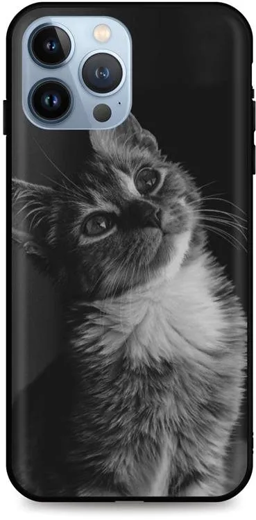 Kryt na mobil TopQ iPhone 13 Pro Max silikón Cute Cat 65573