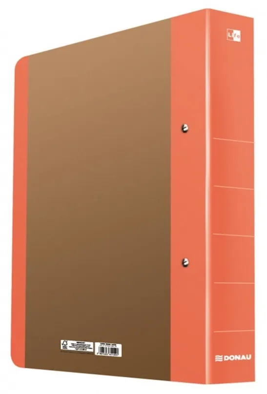 Šanón DONAU Life dvojkrúžkový, A4, 5 cm, neónovo oranžový