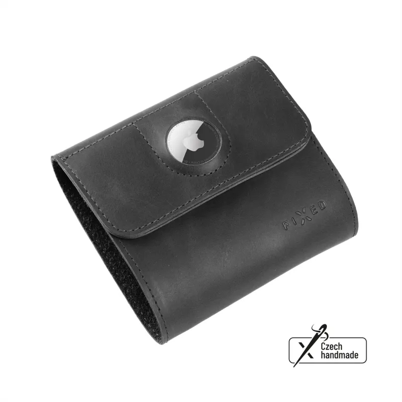 Peňaženka FIXED Classic Wallet for AirTag z pravej hovädzej kože čierna