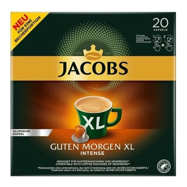 Kávové kapsule Jacobs Guten Morgen XL 20ks kapsúl