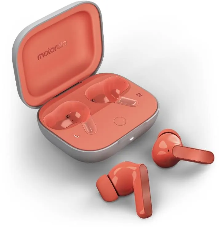 Bezdrôtové slúchadlá Motorola Moto Buds Coral Peach