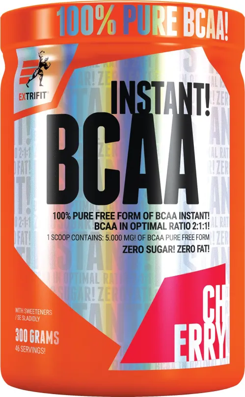 Aminokyseliny Extrifit BCAA Instant 300 g cherry, BCAA, príchuť višňa