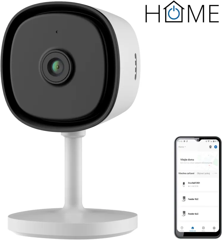 IP kamera iGET HOME Camera CS1 White - vnútorná IP FullHD kamera s detekciou pohybu a zvuku a nočným videním, apl
