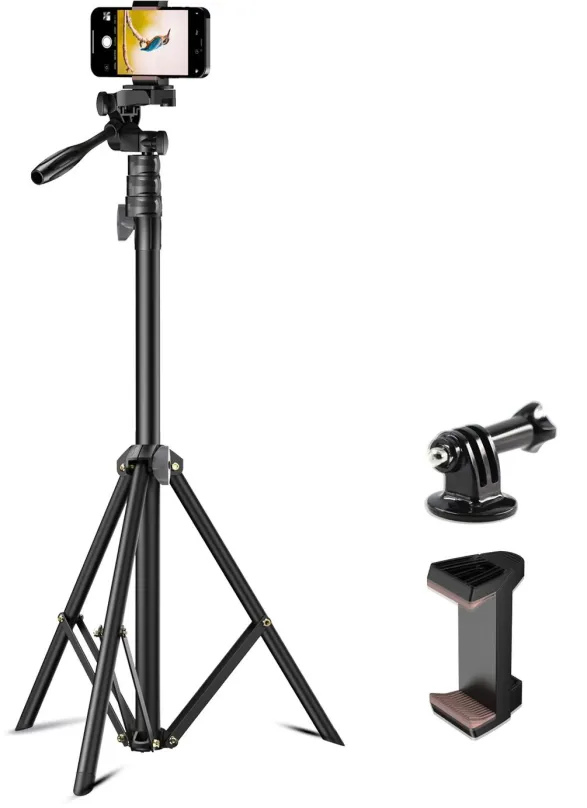 Statív Apexel Upgraded Travel Tripod Stand - Quick release Mount +handle