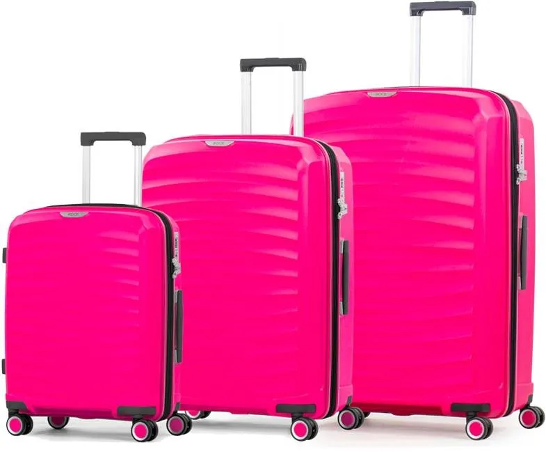 Súprava cestovných kufrov ROCK TR-0212/3 PP - ružová
