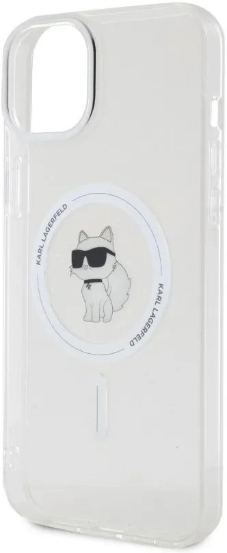 Kryt pre mobil Karl Lagerfeld IML Choupette MagSafe Zadný Kryt pre iPhone 15 Plus Transparent