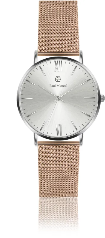 Dámske hodinky Paul Mc Neal Silver Rose Mesh MAK-3220