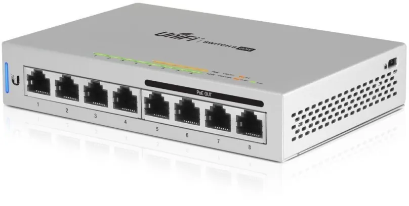Switch Ubiquiti US-8-60W, 8x 10/100/1000Base-T, L2, Power over Ethernet (PoE) a spravovate