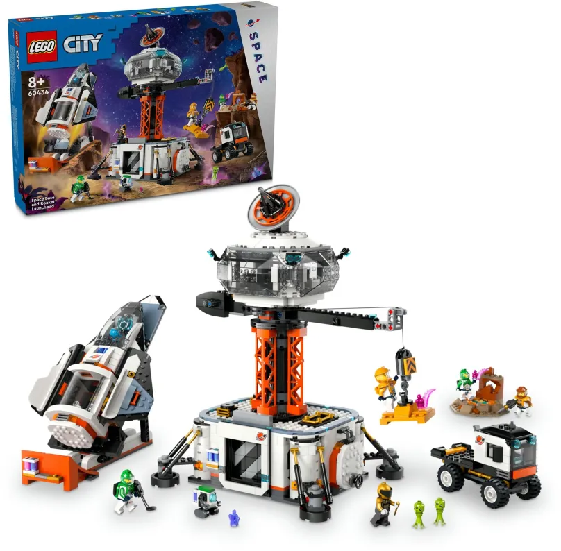 LEGO stavebnica LEGO® City 60434 Vesmírna základňa a štartovacia rampa pre raketu