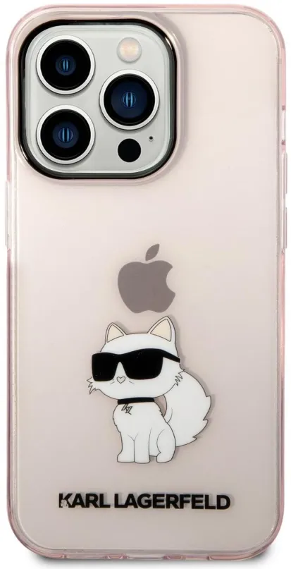 Kryt na mobil Karl Lagerfeld IML Choupette NFT Zadný Kryt pre iPhone 14 Pre Pink