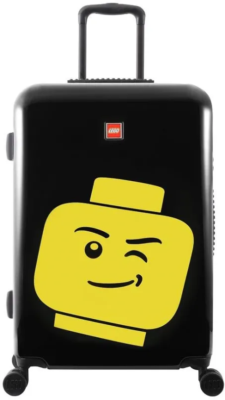 Cestovný kufor s TSA zámkom LEGO Luggage ColourBox Minifigure Head 24" - Čierny