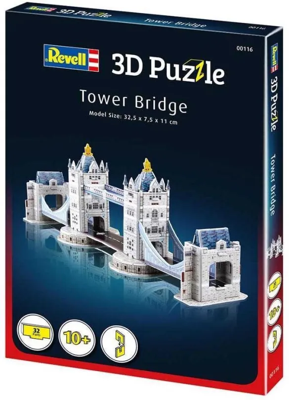 3D puzzle 3D Puzzle Revell 00116 - Tower Bridge, 32 dielikov v balení, téma Štáty/Mesta, n