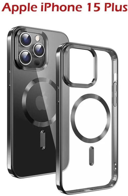Kryt na mobil Swissten Clear Jelly MagStick Metallic pre iPhone 15 Pre čiernych