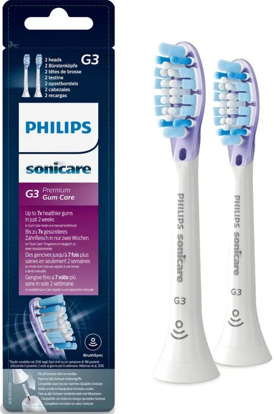 Náhradná hlavica k zubnej kefke Philips Sonicare Premium Gum Care HX9052/17, 2 ks