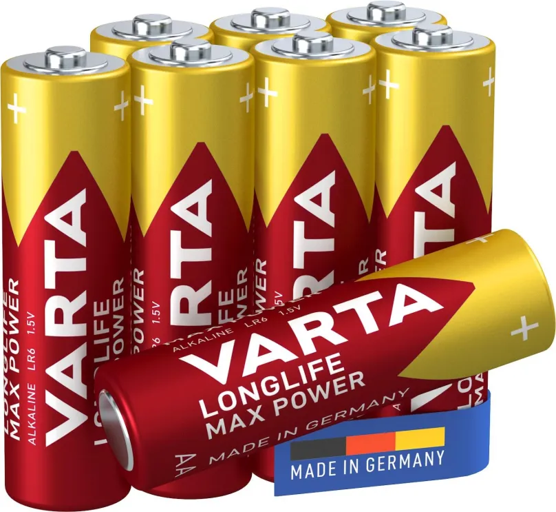 Jednorazová batéria VARTA alkalická batéria Longlife Max Power AA 5+3ks