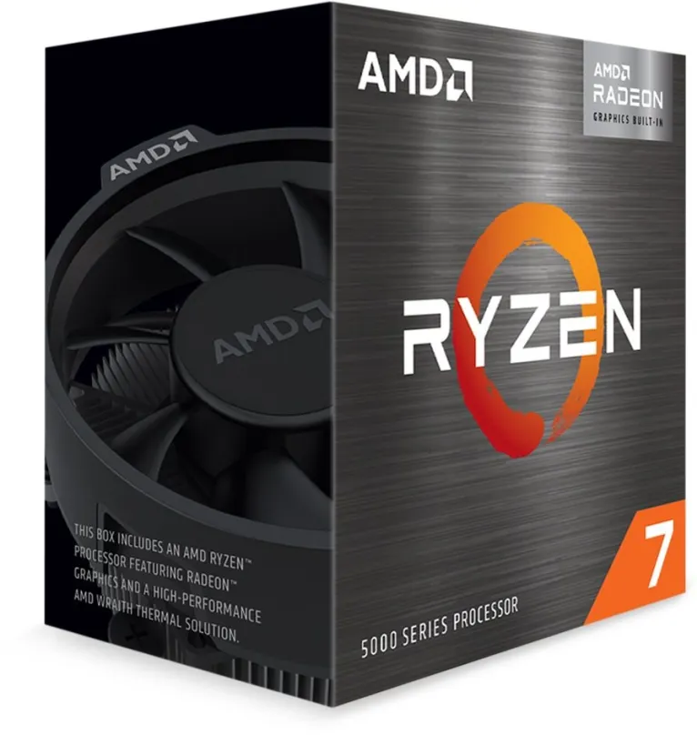 Procesor AMD Ryzen 7 5700G, 8 jadrový, 16 vlákien, 3,8 GHz (TDP 65W), Boost 4,6 GHz, 16MB