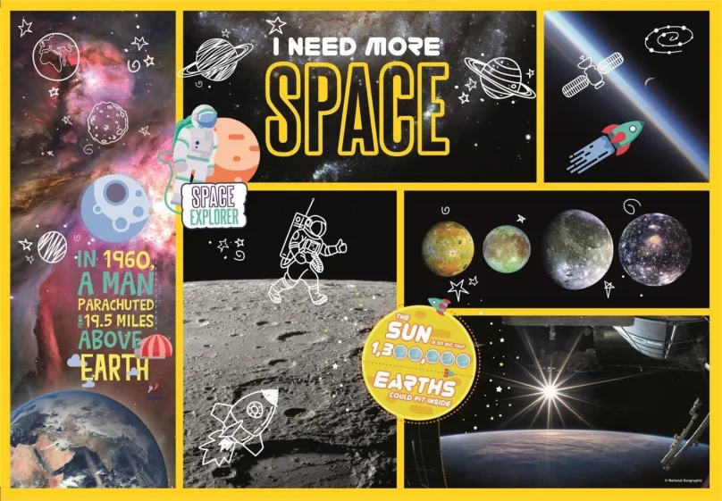 Puzzle Clementoni Puzzle National Geographics: Potrebujem viac vesmíru 180 dielikov