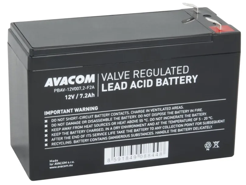 Batéria pre záložné zdroje AVACOM batéria 12V 7,2Ah F2