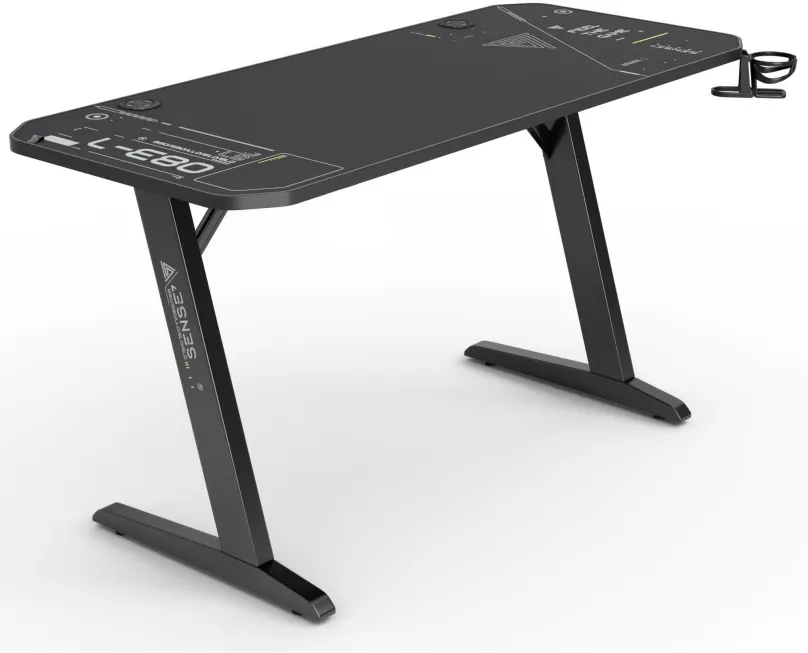Herný stôl Sense7 Nomad Cybernetic dosk Black, 140 x 60 cm