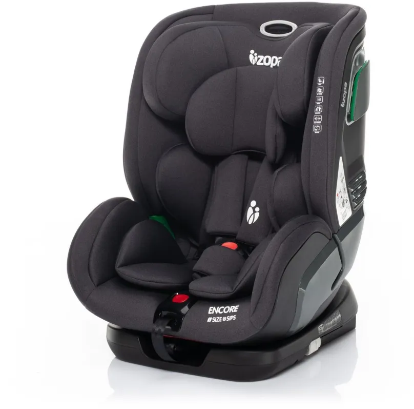 Autosedačka Zopa Encore i-Size Black, pre deti s hmotnosťou 9-36 kg, upevnenie pomocou ISO