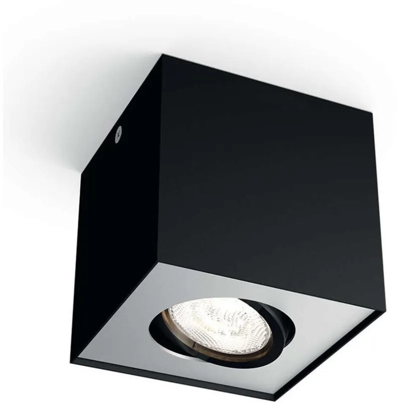 Philips 50491/30/P0 LED stropné bodové svietidlo Box 1x4,5W | 500lm | 2200-2700K - stmievateľné, EyeComfort, čierna