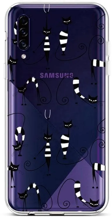 Kryt na mobil TopQ Samsung A30s silikón Cats 1 45278