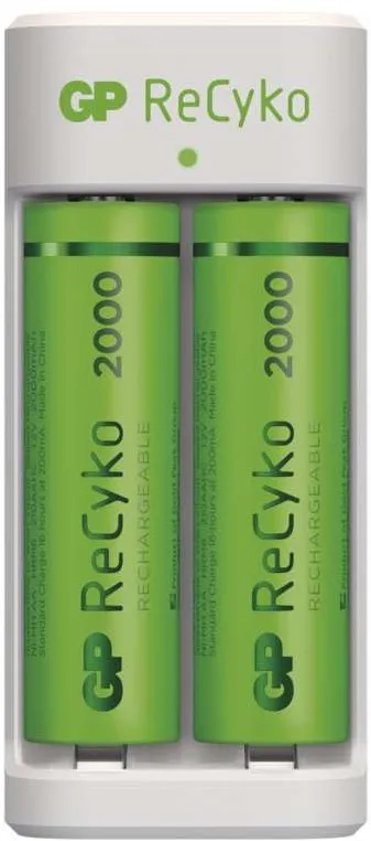 Nabíjačka akumulátorov GP Eco E211 + 2x AA ReCyko 2000