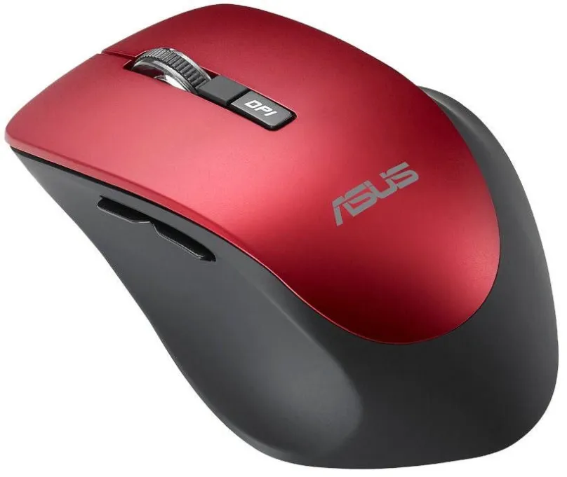 Myš ASUS WT425 červená, bezdrôtová, optická, 1600DPI, 6 tlačidiel, USB a bezdrôtový USB pr