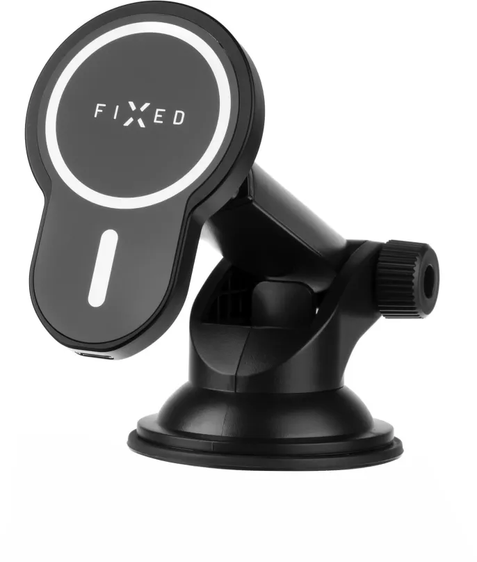 Držiak na mobilný telefón FIXED MagClick XL s podporou uchytenia MagSafe na sklo alebo palubnú dosku 15W čierny