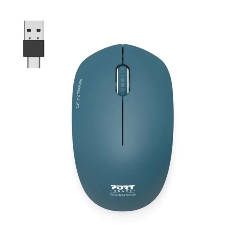 PORT CONNECT bezdrôtová myš USB-A/USB-C, zafírová