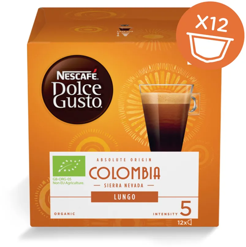 Kávové kapsule NESCAFÉ Dolce Gusto Colombia Sierra Nevada Lungo 12ks