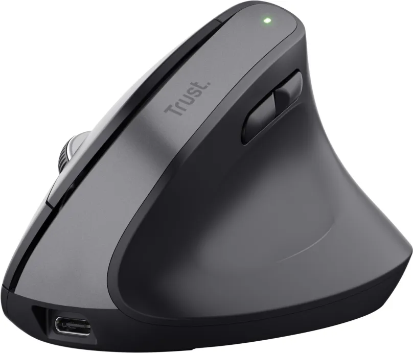 Myš Trust BAYO+ Eco Ergonomic Wireless Mouse Black, bezdrôtová, vertikálna, optická, pre p