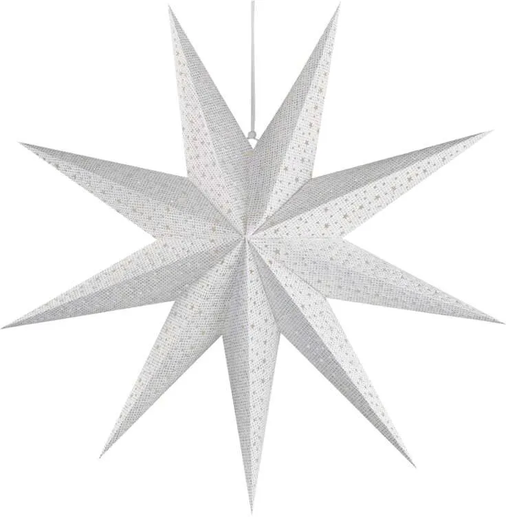 Vianočné osvetlenie EMOS LED hviezda papierová závesná, 60 cm, vnútorná
