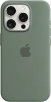 Kryt na mobil Apple iPhone 15 Pre Silikónový kryt s MagSafe cyprusovo zelený
