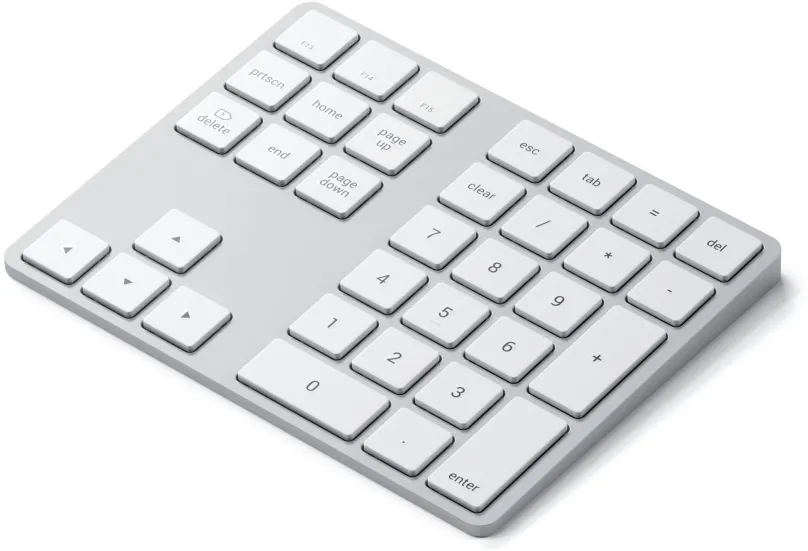 Numerická klávesnica Satechi Aluminum Bluetooth Extended Keypad - Silver