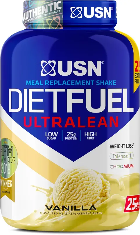 Proteín USN Diet Fuel Ultralean, 1000g, vanilka