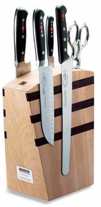 Súprava nožov F. Dick Drevený magnetický stojan na nože s príslušenstvom zo série Premier Plus
