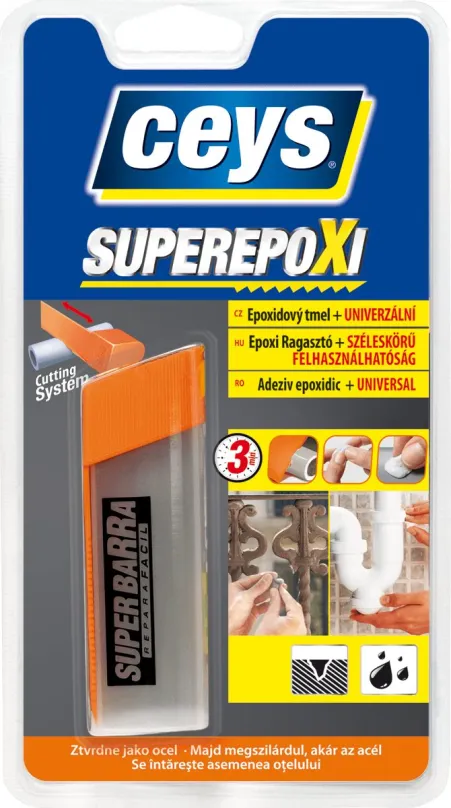 Lepidlo SUPER EPOXI univerzál 48 g, epoxidové, zaistí pevný typ spoja, univerzálne použitý