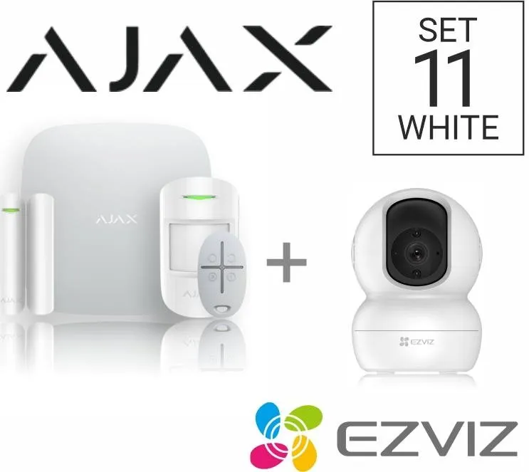 Zabezpečovací systém SET Ajax StarterKit white + Ezvíz kamera TY2