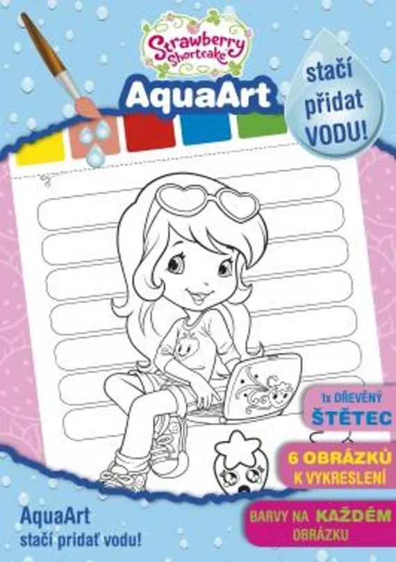 Maľovanky AquaArt Strawberry - omaľovánka: Stačí pridať vodu!