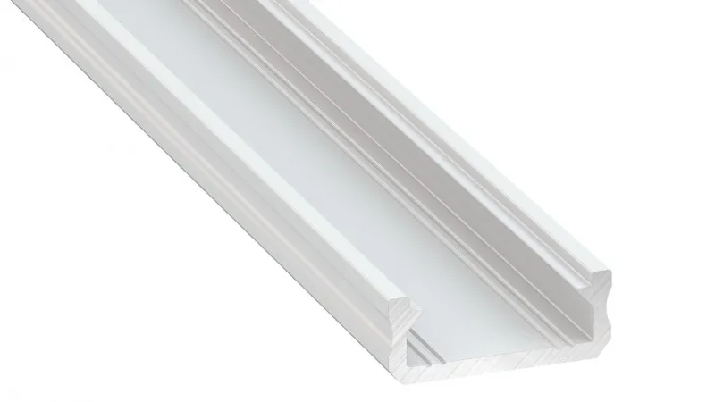 Hliníkový profil pre LED pásky "D", biely lakovaný, 2m