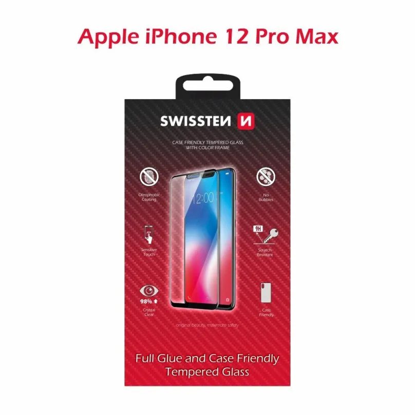Ochranné sklo Swissten Case Friendly pre iPhone 12 Pro Max
