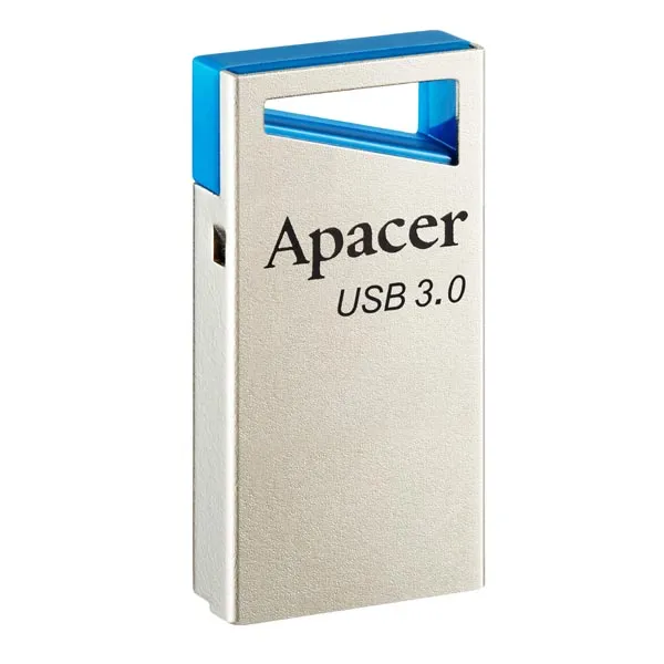 Apacer USB flash disk, USB 3.0, 64GB, AH155, strieborný, AP64GAH155U-1, USB A, s pútkom