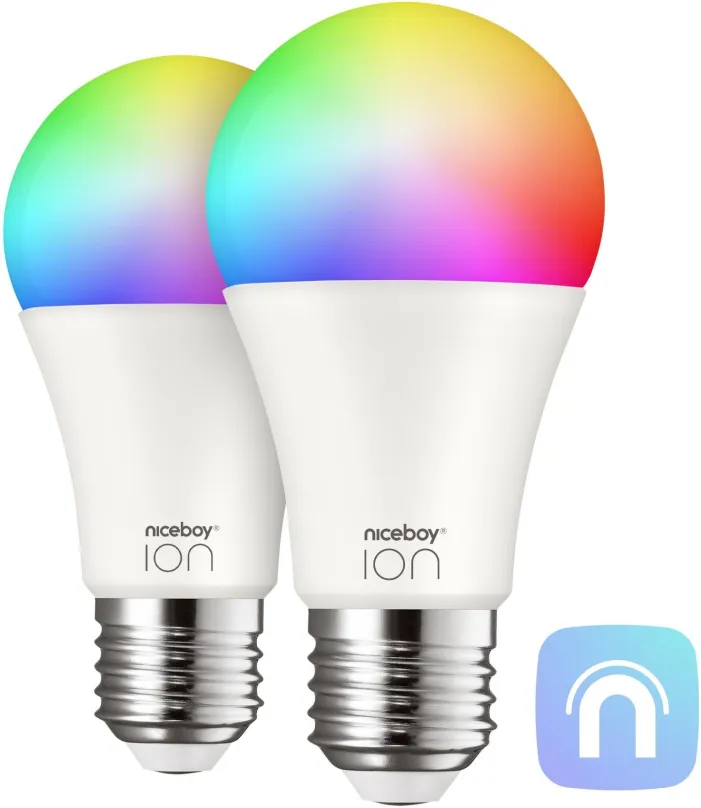 LED žiarovka Niceboy ION SmartBulb RGB E27 set 2 ks